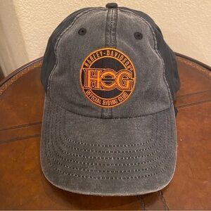 HARLEY-DAVIDSON Gray Black HOG Official Riding Club Embroidery Cap One Size